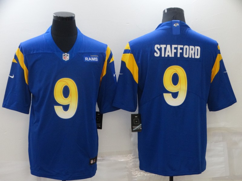 Men Los Angeles Rams #9 Stafford Blue 2022 Nike Vapor Untouchable Limited NFL Jersey